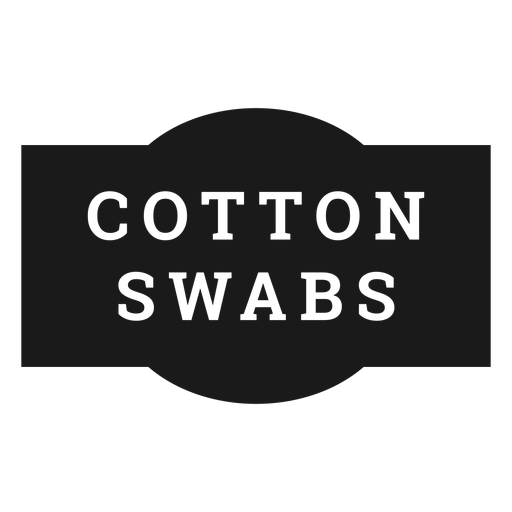 Cotton swabs label PNG Design