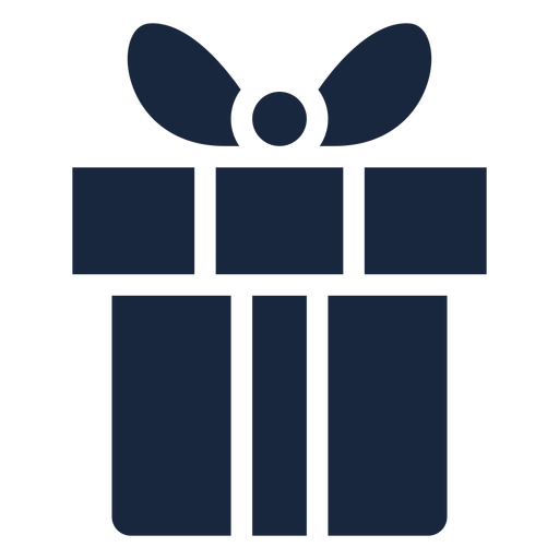 Cute present blue icon PNG Design