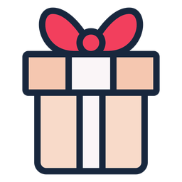 Ícone de traço de presente fofo Desenho PNG