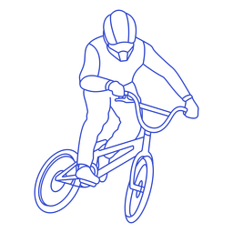 Cyclist stroke PNG Design