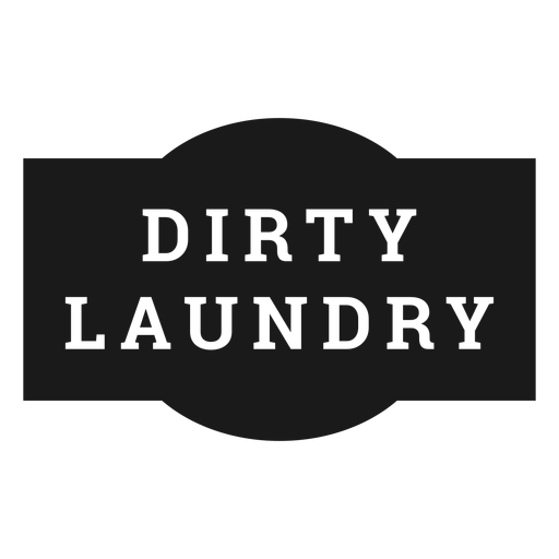 Dirty laundry label PNG Design