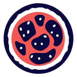 Duotone top view sushi PNG Design