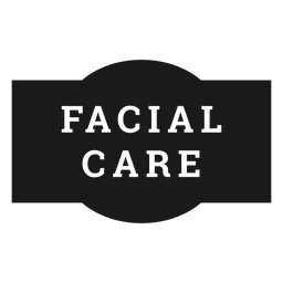 Facial care label PNG Design