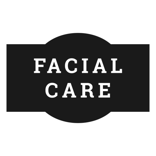 Etiqueta de cuidado facial