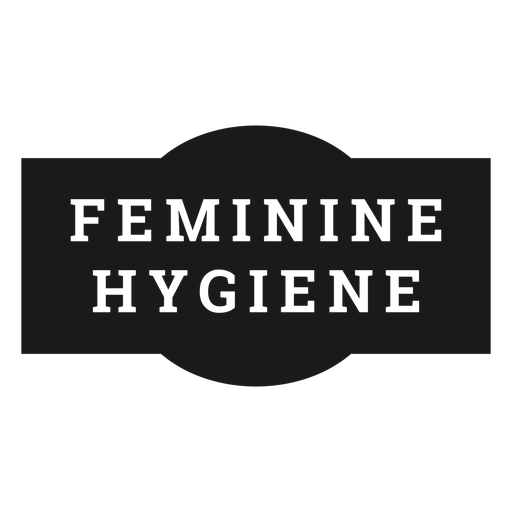 Etiqueta de higiene femenina Diseño PNG