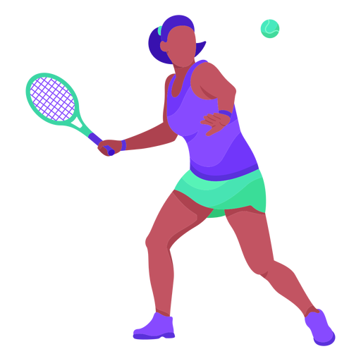 Flat tennis player