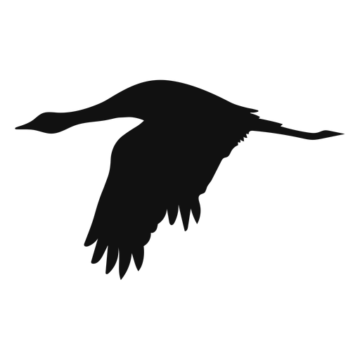 Flying heron silhouette - Transparent PNG & SVG vector file