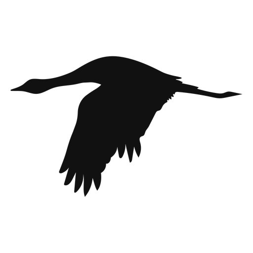 Flying heron silhouette