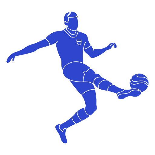 Football player blue PNG Design