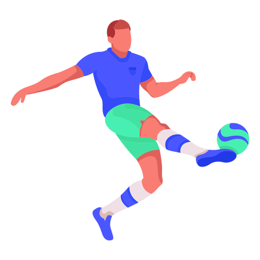 Fußballspieler flach PNG-Design