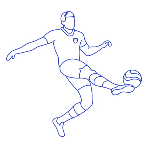 Golpe de futbolista Diseño PNG