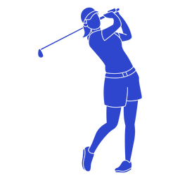 jogador de golfe azul Desenho PNG