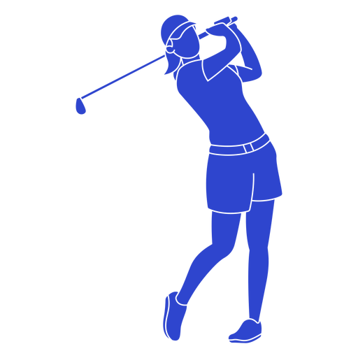 jugador de golf azul