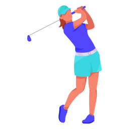 Golfspieler flach PNG-Design