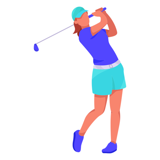 Golfspieler flach PNG-Design