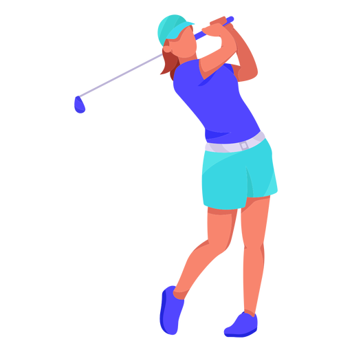 Jugador de golf plano Diseño PNG