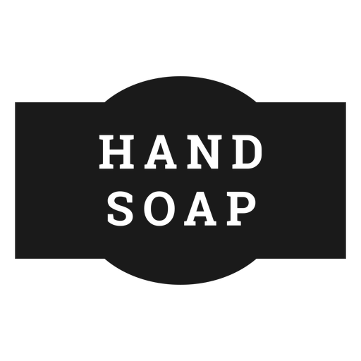 Hand soap label PNG Design