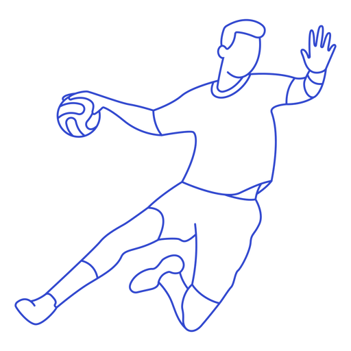 Schlaganfall eines Handballspielers PNG-Design