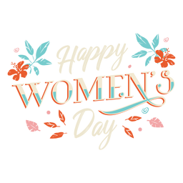 Happy womens day lettering PNG Design