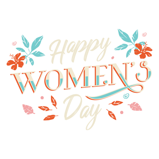 Happy womens day lettering PNG Design