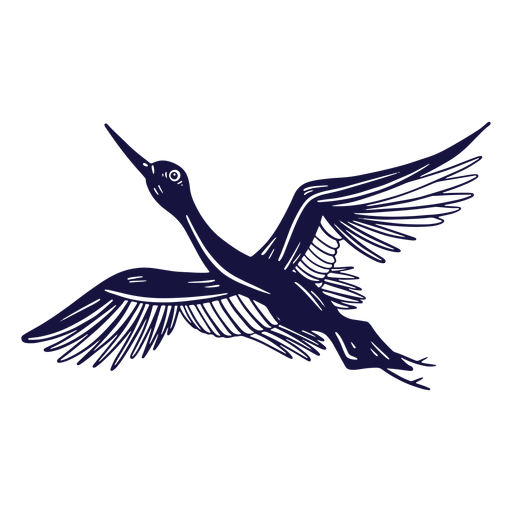 Heron blue PNG Design
