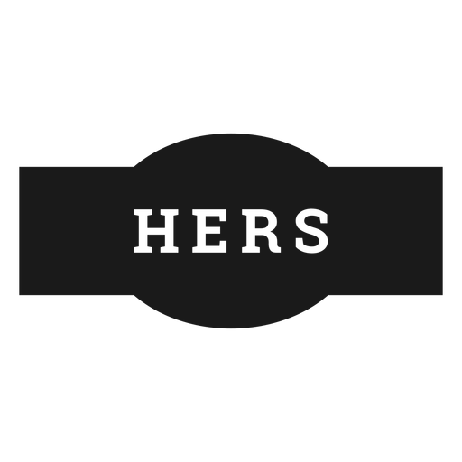Hers label PNG Design