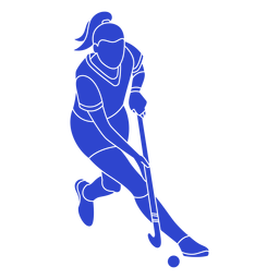 Hockeyspieler blau PNG-Design