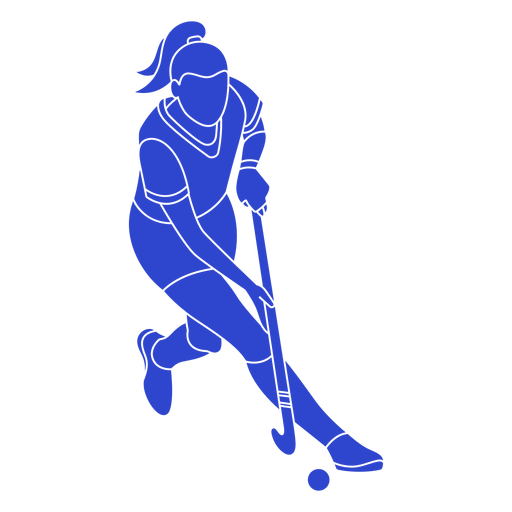 Hockeyspieler blau PNG-Design