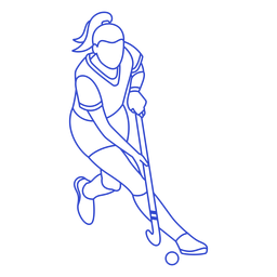 Golpe de jugador de hockey Diseño PNG