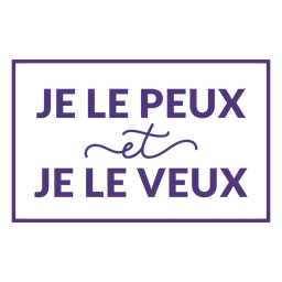 I can and i will french lettering Transparent PNG