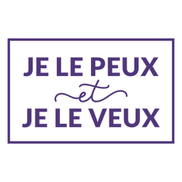 Puedo y lo haré letras francesas Diseño PNG