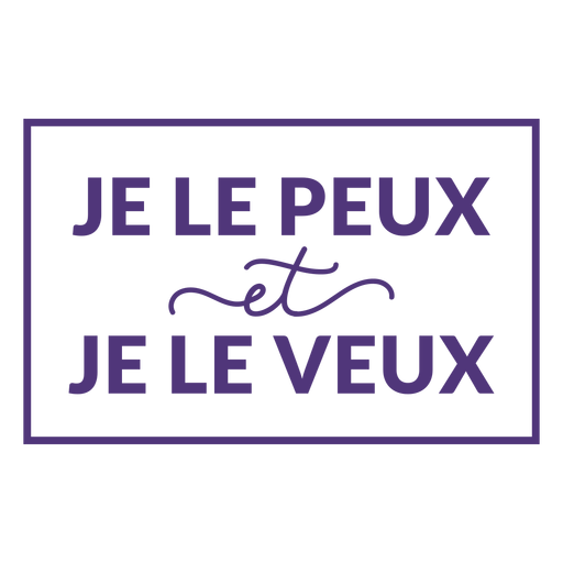 Ich kann und ich werde französische Schrift PNG-Design