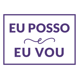 I can and i will portuguese lettering PNG Design