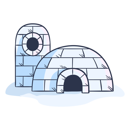 Igloos illustration design PNG Design