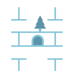 Igloo letter h PNG Design