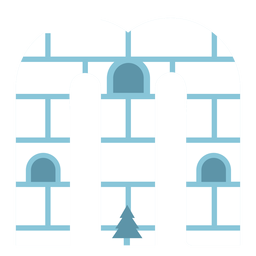 Igloo letter m PNG Design