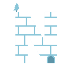 Igloo letter n PNG Design