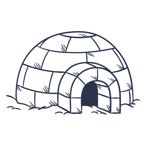 Igloo stroke PNG Design