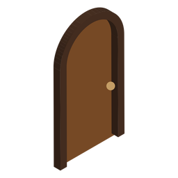 Isometrische gewölbte Tür PNG-Design