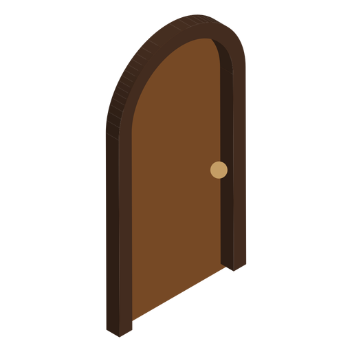 Isometric arched shaped door
