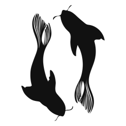 Pez Koi silueta pez Diseño PNG