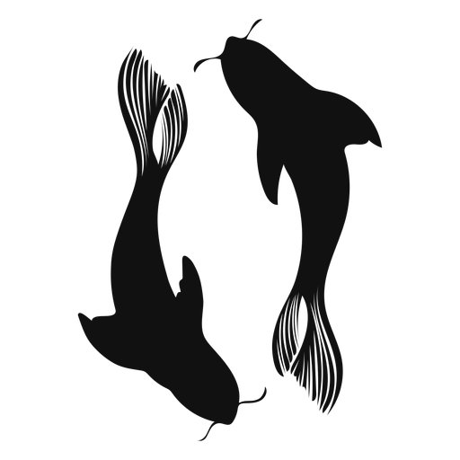 Koi Fisch Silhouette Fisch PNG-Design