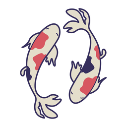 Koi Fisch Aufkleber PNG-Design