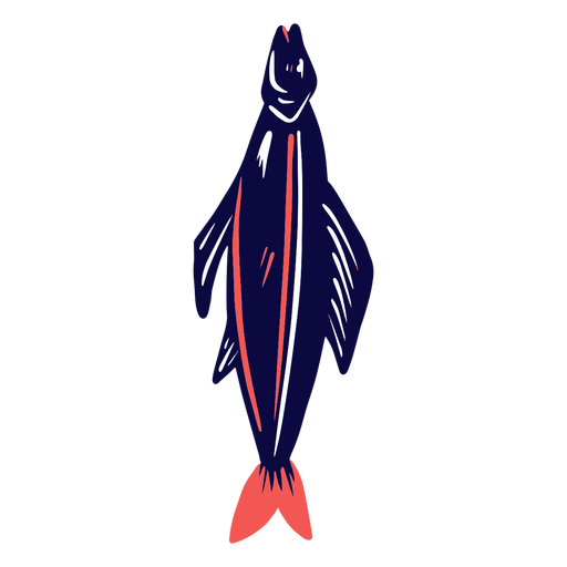 Großer Fisch duoton PNG-Design
