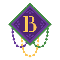 Guirnalda de letra b Diseño PNG