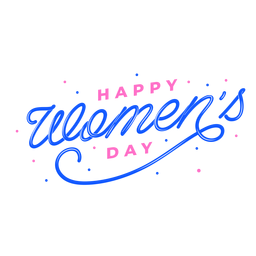 Letras del día de la mujer feliz Diseño PNG