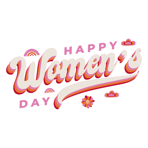 Happy Women's Day lettering in Spanish (Feliz Día de la Mujer). Vector  illustration. Isolated on white background Stock Vector