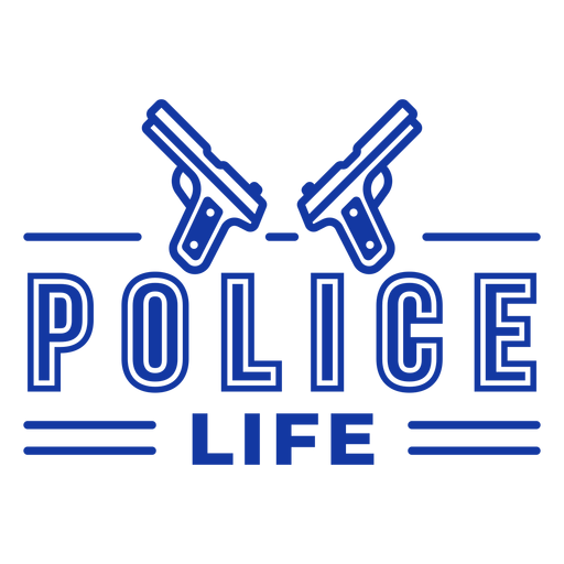 Letras de oficial de la vida de la polic?a Diseño PNG