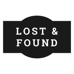 Lost and found label PNG Design