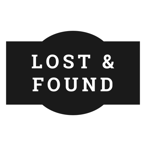 Lost and found label Transparent PNG & SVG vector file